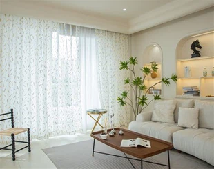 Paravent Doli FabricWindow avec plume et feuille d'or