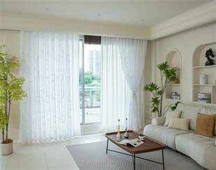 Paravent Doli FabricWindow avec cercles géométriques et feuille d'argent