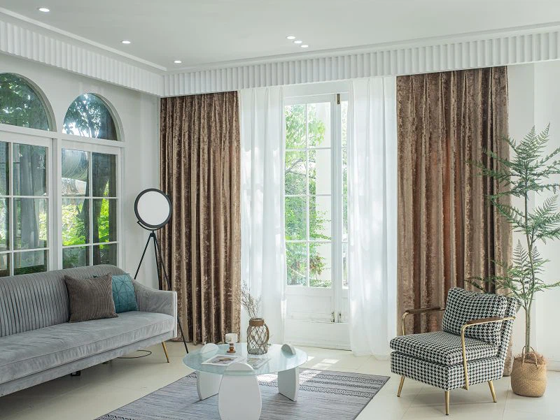 Rideau de velours glacé du Xinjiang